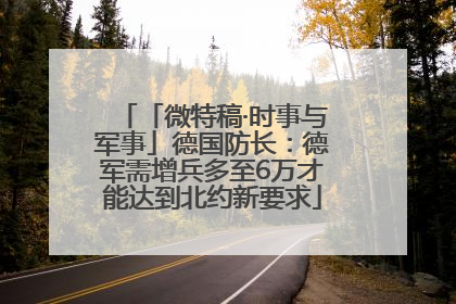 「微特稿·时事与军事」德国防长：德军需增兵多至6万才能达到北约新要求