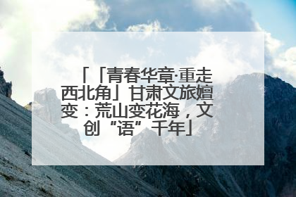 「青春华章·重走西北角」甘肃文旅嬗变：荒山变花海，文创“语”千年