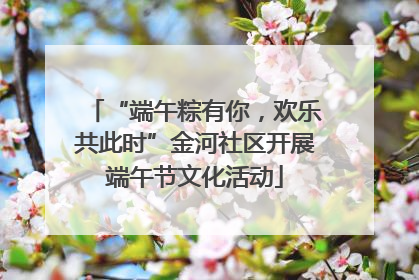 “端午粽有你，欢乐共此时”金河社区开展端午节文化活动