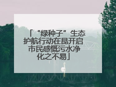 “绿种子”生态护航行动在昆开启 市民感慨污水净化之不易