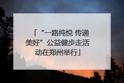 “一路纯悦 传递美好”公益健步走活动在郑州举行