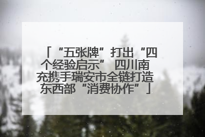 “五张牌”打出“四个经验启示” 四川南充携手瑞安市全链打造东西部“消费协作”