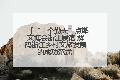 “十个勤天”点燃文博会浙江展馆 解码浙江乡村文旅发展的成功范式