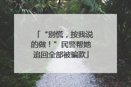 “别慌，按我说的做！”民警帮她追回全部被骗款