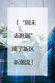 “周末去逛展”成了新区新潮流