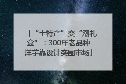 “土特产”变“潮礼盒”：300年老品种洋芋靠设计突围市场