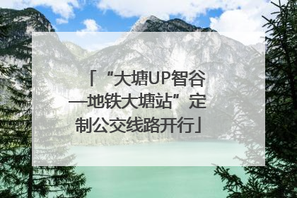 “大塘UP智谷—地铁大塘站”定制公交线路开行