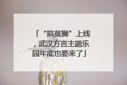 “搞莫狮”上线，武汉方言主题乐园年底也要来了