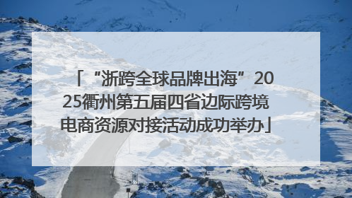 “浙跨全球品牌出海”2025衢州第五届四省边际跨境电商资源对接活动成功举办