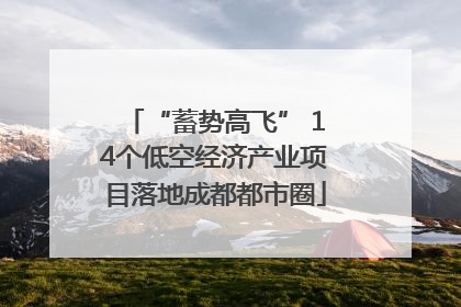 “蓄势高飞” 14个低空经济产业项目落地成都都市圈