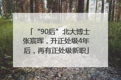 “90后”北大博士张宸珲，升正处级4年后，再有正处级新职