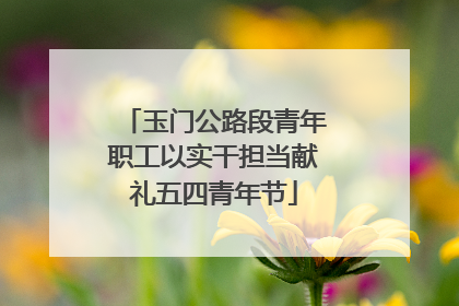 玉门公路段青年职工以实干担当献礼五四青年节