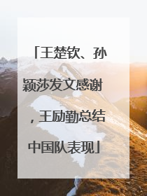 王楚钦、孙颖莎发文感谢，王励勤总结中国队表现