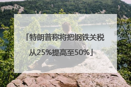特朗普称将把钢铁关税从25%提高至50%