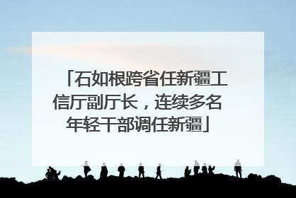 石如根跨省任新疆工信厅副厅长，连续多名年轻干部调任新疆