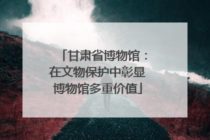 甘肃省博物馆：在文物保护中彰显博物馆多重价值
