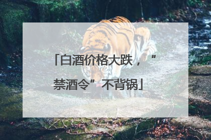 白酒价格大跌，“禁酒令”不背锅