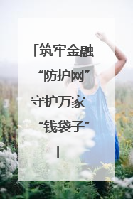 筑牢金融“防护网” 守护万家“钱袋子”