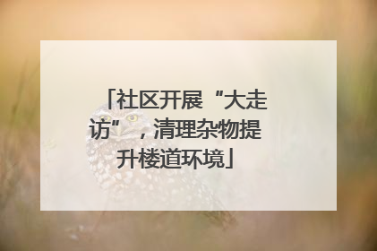 社区开展“大走访”，清理杂物提升楼道环境