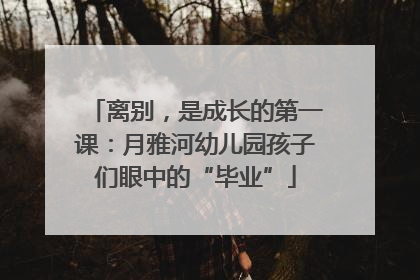离别，是成长的第一课：月雅河幼儿园孩子们眼中的“毕业”