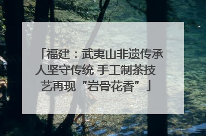 福建：武夷山非遗传承人坚守传统 手工制茶技艺再现“岩骨花香”