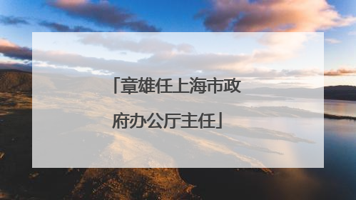 章雄任上海市政府办公厅主任