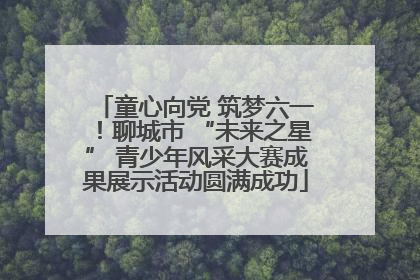 童心向党 筑梦六一！聊城市 “未来之星” 青少年风采大赛成果展示活动圆满成功