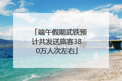 端午假期武铁预计共发送旅客380万人次左右