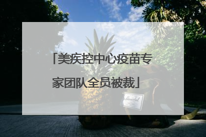 美疾控中心疫苗专家团队全员被裁