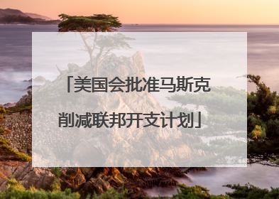 美国会批准马斯克削减联邦开支计划