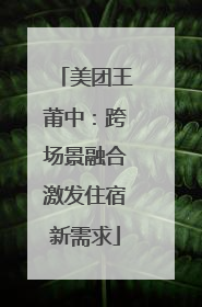 美团王莆中：跨场景融合激发住宿新需求