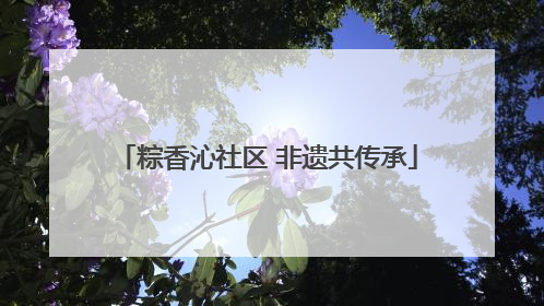 粽香沁社区 非遗共传承