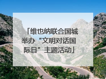 维也纳联合国城举办“文明对话国际日”主题活动