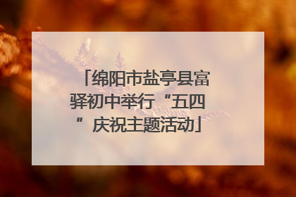 绵阳市盐亭县富驿初中举行“五四”庆祝主题活动