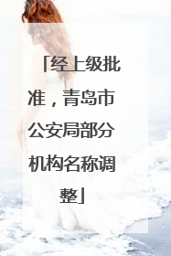 经上级批准，青岛市公安局部分机构名称调整