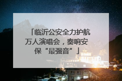 临沂公安全力护航万人演唱会，奏响安保“最强音”