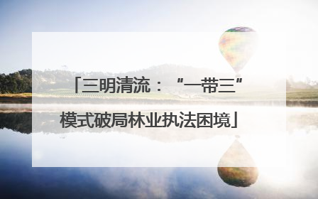 三明清流：“一带三”模式破局林业执法困境