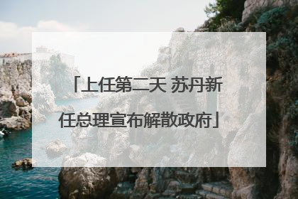 上任第二天 苏丹新任总理宣布解散政府