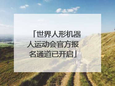 世界人形机器人运动会官方报名通道已开启