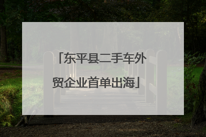 东平县二手车外贸企业首单出海