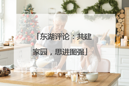 东湖评论：共建家园，思进图强