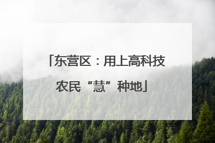 东营区：用上高科技 农民“慧”种地