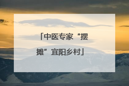 中医专家“摆摊”宜阳乡村