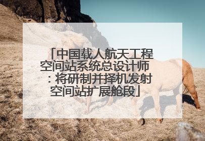 中国载人航天工程空间站系统总设计师：将研制并择机发射空间站扩展舱段