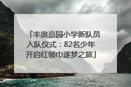 丰奥嘉园小学新队员入队仪式：82名少年开启红领巾逐梦之旅