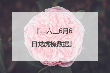 二六三6月6日龙虎榜数据