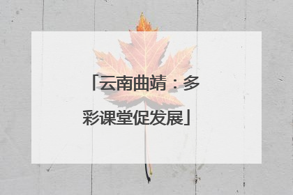 云南曲靖：多彩课堂促发展