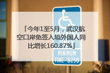 今年1至5月，武汉航空口岸免签入境外国人同比增长160.87%