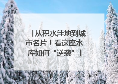 从积水洼地到城市名片！看这座水库如何“逆袭”