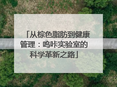 从棕色脂肪到健康管理：呜咔实验室的科学革新之路